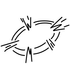 Line movement effect vector element