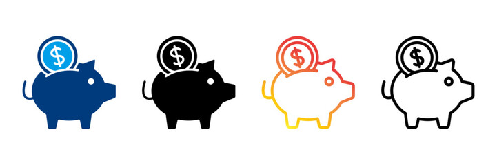 Savings  Icon Set Different Style Collection 