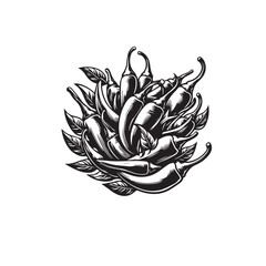 Green Chili Silhouette Vector Set

Black and White Chili Pepper Icons

Vector Chili Outline Collection