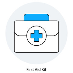 First Aid Kit icon, Compact Medical Kit for Home, Travel & Workplace Safety, Essential First Aid Kit for Emergency Preparedness