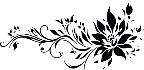 Geometric lotus flower tattoo concept with ornamental elements