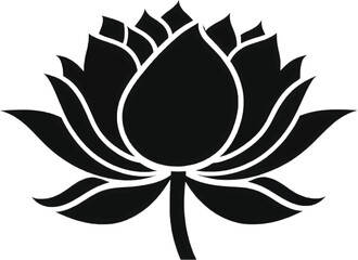 Delicate lotus flower ink drawing perfect for tattoo inspiration