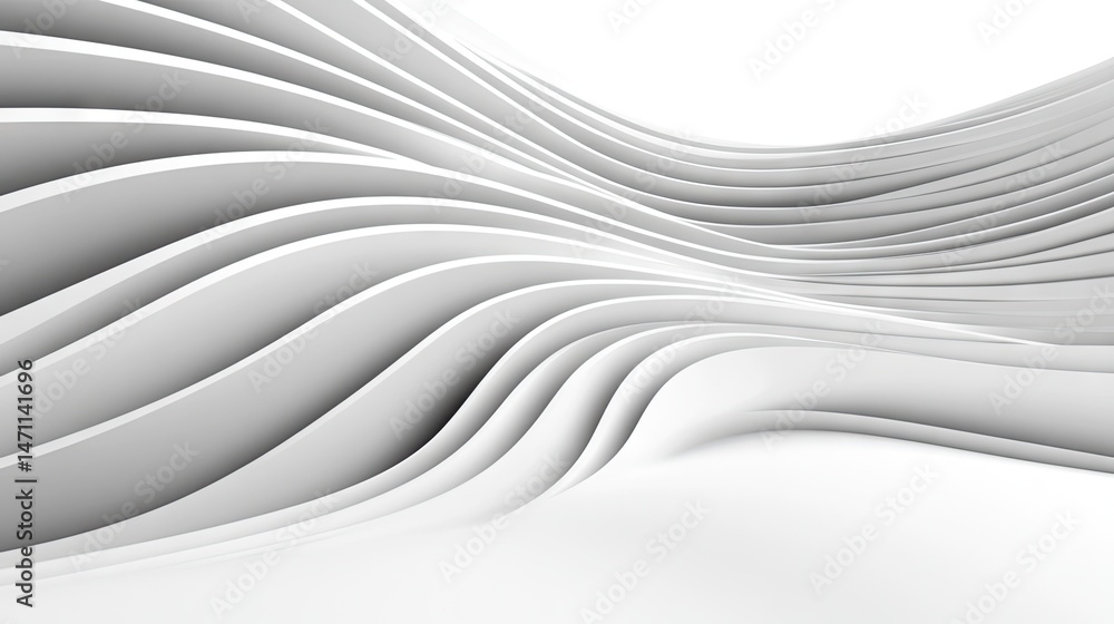 Aufkleber abstract architectural design with layered, flowing forms.