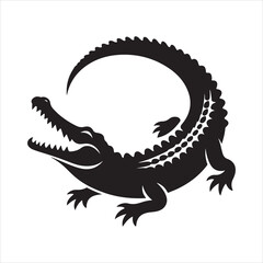 Powerful Crocodile Illustrations: Vector Art and Silhouette Images