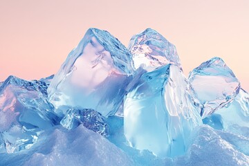 Obraz premium Ice-blue gradient backdrop modern corporate feel