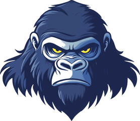 monkey logo symbol in minimalist style with white backdrop