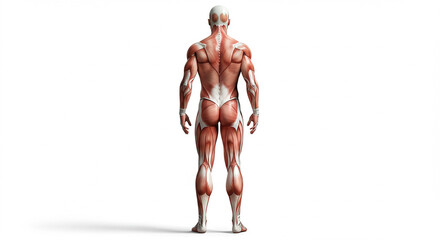 Detailed anatomical illustration showcasing the muscles of the human back