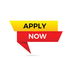 apply now vector design red and yellow color
