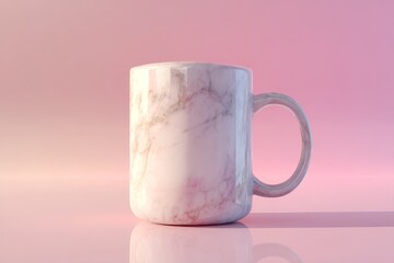 Digital rendering of a marble-patterned mug.
