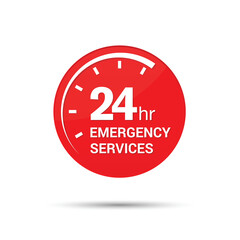 24 Hour Emergency Service vector design
