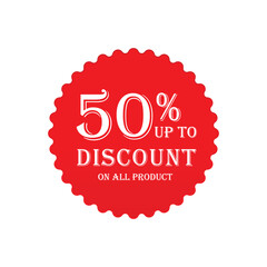 50% descent icon vector illustrations