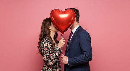 Hidden Hearts, Secret Kiss, Love Behind the Balloon, Masked Affection, Sealed with a Smooch.