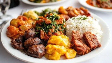 Assorted platter of flavorful dishes