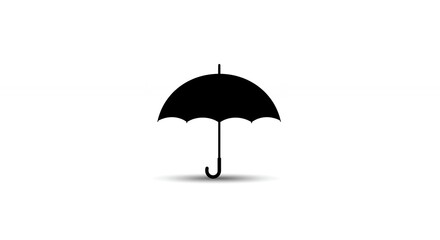 Obraz premium Simple black umbrella silhouette graphic illustration