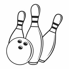 Obraz premium bowling ball and pins