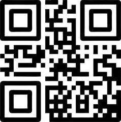 qr code icon on black background png
