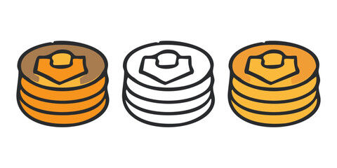 Pancakes Vector Illustration – Breakfast Food Stack with Syrup