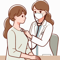 illustration of a doctor with a patient