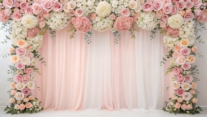 Maternity and Wedding Photography Backdrop with Soft Elegant Background Design