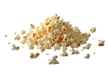 Delicious popcorn clusters against a black background