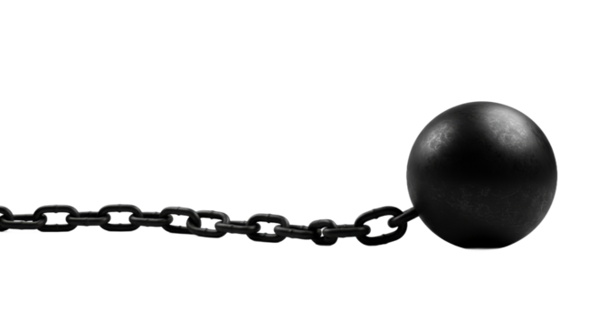 Imprisonment heavy metal ball and chain