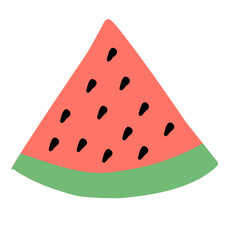 watermelon slice illustration vector