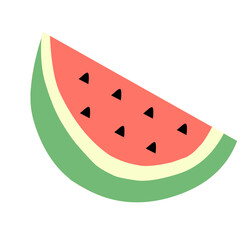 watermelon slice illustration vector