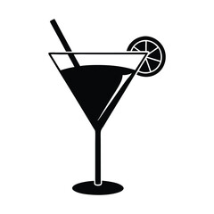 clean silhouette of cocktail.
