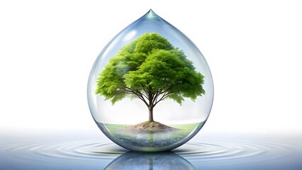 Tree in Water Drop