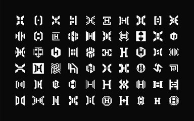 Modern Letter H Logo Bundle | Abstract Monogram H Logos for Branding, Tech, Gaming & Digital Business .

