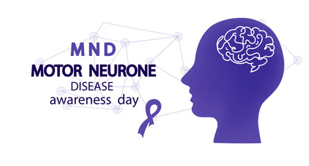 Global Motor Neurone disease awareness day. Vector line art flat illustration for banner, card, poster.