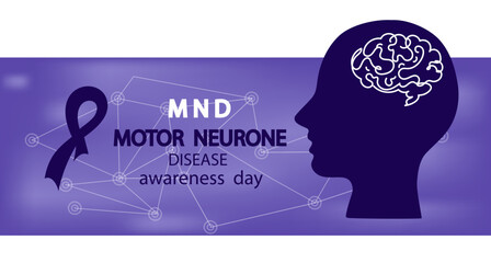Global Motor Neurone disease awareness day. Vector line art flat illustration for banner, card, poster.