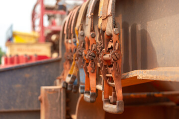 Cargo strap belt and handle part, the equipment that using for securing the heavy object on the...