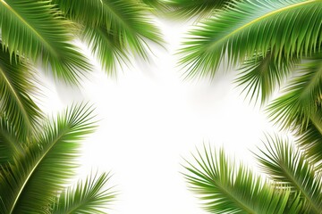 Fototapeta premium Tropical Palm Leaves Frame (4)
