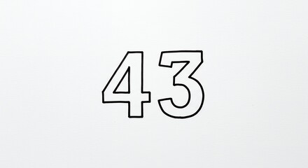 Obraz premium Number forty three design element