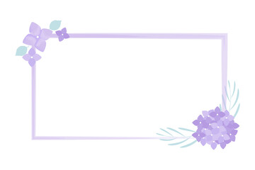 Hydrangea Square Frame – あじさい 四角 フレーム_PNG
