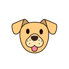 Dog Drawing Design Vector Illustration Clipart Eps, Happy dog face isolated on white background