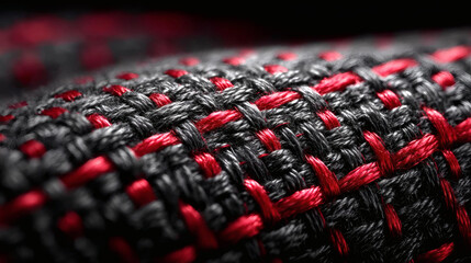 Fototapeta premium Macro lens detail of synthetic fabric background textile study close-up studio environment