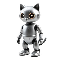 Futuristic Robotic Cat Characters in Ultra-Detailed 3D Sci-Fi Design