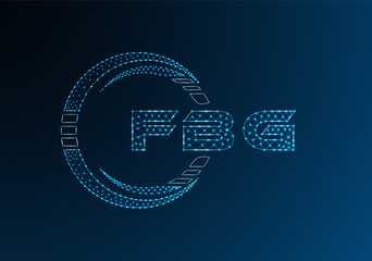 FBG low poly letter logo vector design. FBG lower poly logo design.