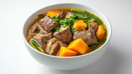 Beef and sweet potato soup