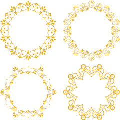 Beautiful flower art and mandala vector design