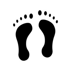 Footprint, Hospital and medical care solid icon