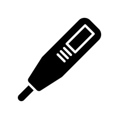 Thermometer. Hospital and medical care solid icon