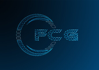 FCG low poly letter logo vector design. FCG lower poly logo design.