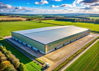 Aerial Industrial Farm Hangar - Sandwich Panel Construction