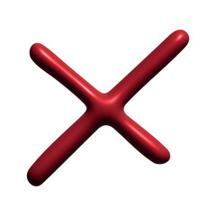 3d cross mark clipart Single element for design