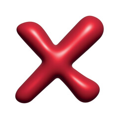 Obraz premium 3d cross mark clipart Single element for design