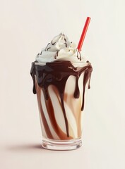 Chocolate milkshake with whipped cream (3)