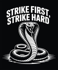 Fototapeta premium Strike First Strike Hard Graphic Design